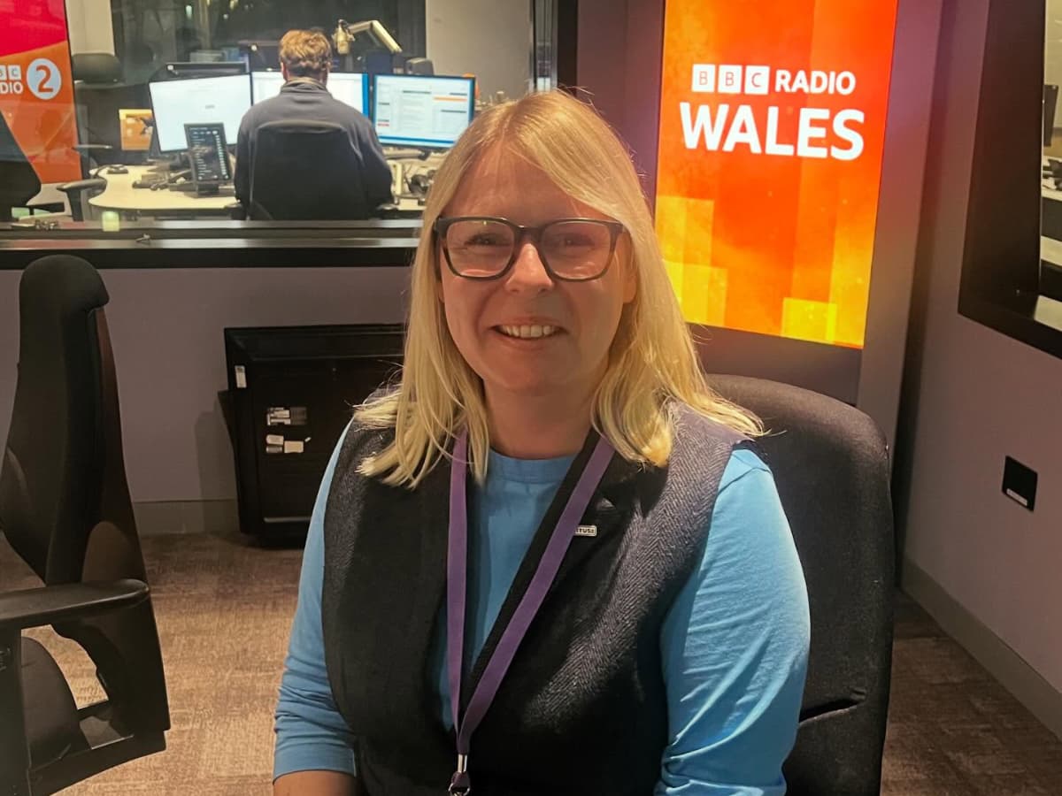 Sonja promoting her tinnitus research at BBC Radio Wales